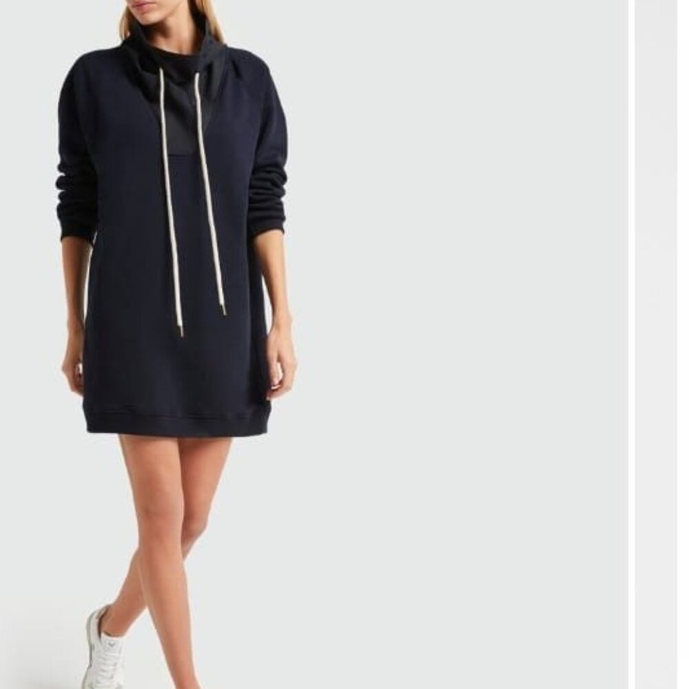 G. Label By Goop Henrietta Sweatshirt Dress Blue M